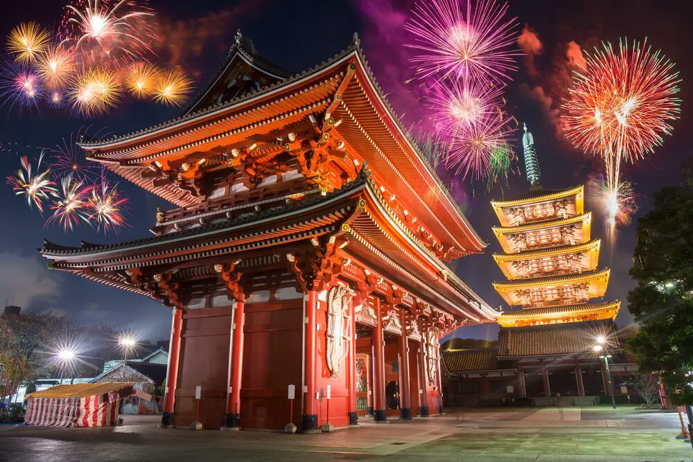 Japan new year's firework