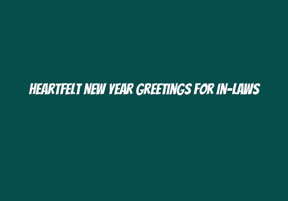 New Year Greetings for In-Laws