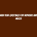 New Year Greetings for Nephews and Nieces